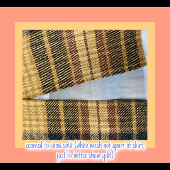 worthington plaid honeybee yellow skirt ! - Picture 2 of 7